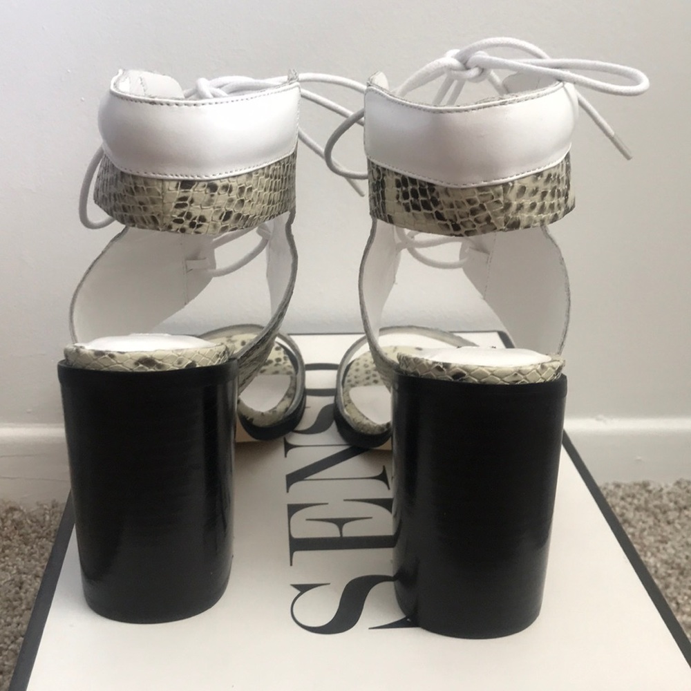 SENSO natural printed snake heeled sandals 8 US - Picture 3 of 5